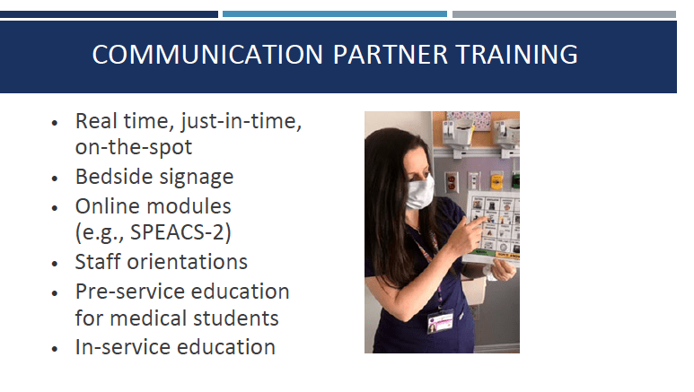 slide of nurse demonstrating just-in-time communication